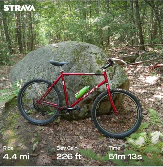 Riding a 1999 Specialized Hardrock mountain bike today