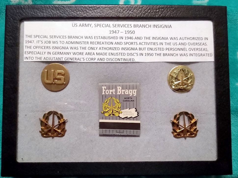 Military insignia collection display