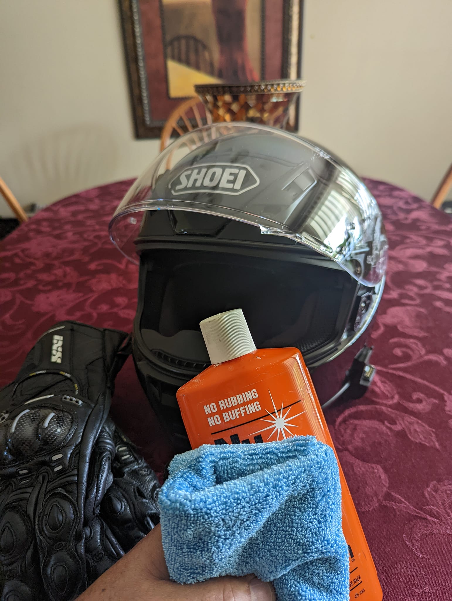 can you wax a motorcycle helmet Scratch Remover Gloss Restoration How to Clean a Motorcycle