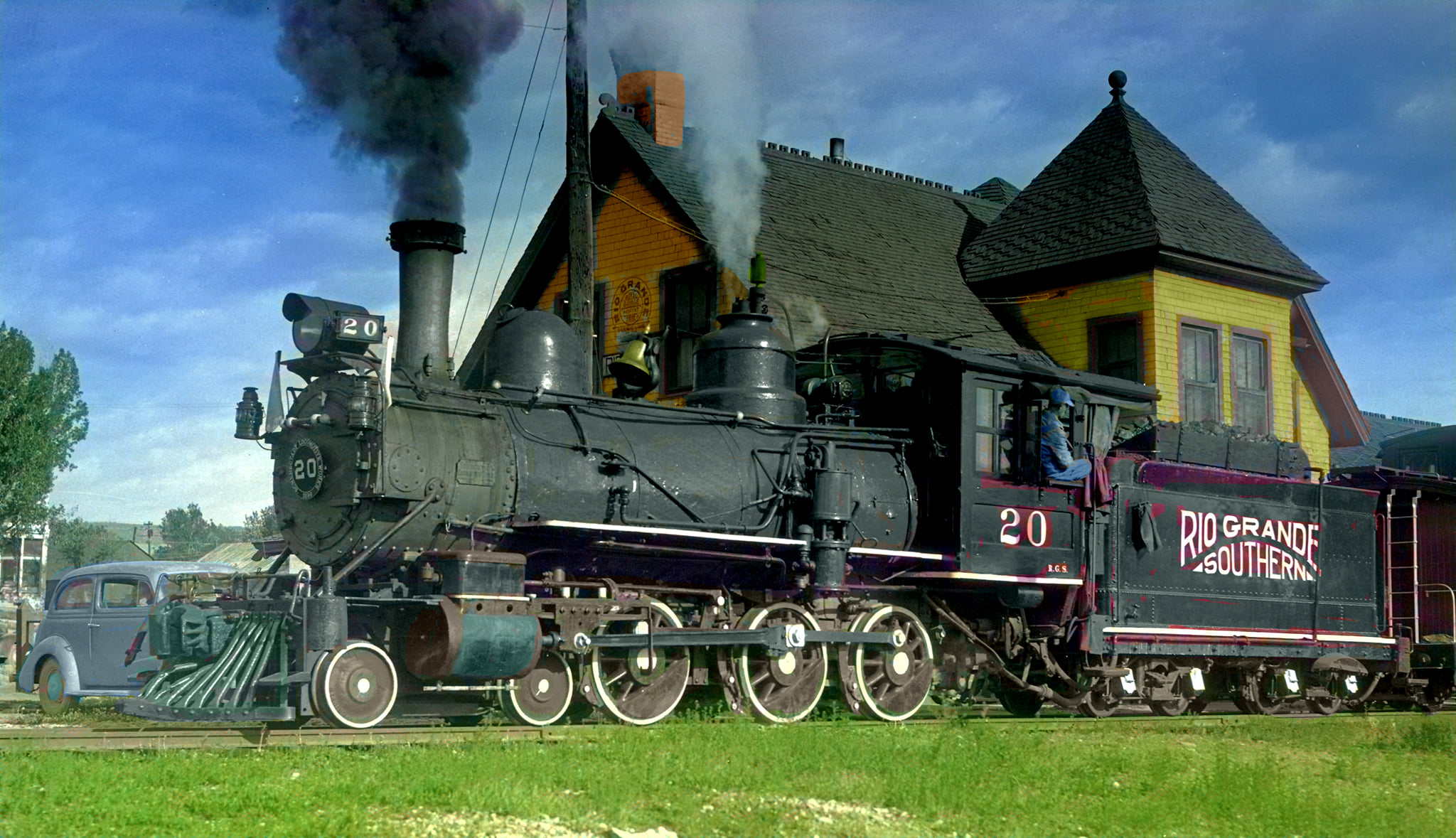Rio Grande Southern motor no. 7 at Colorado Railroad Museum