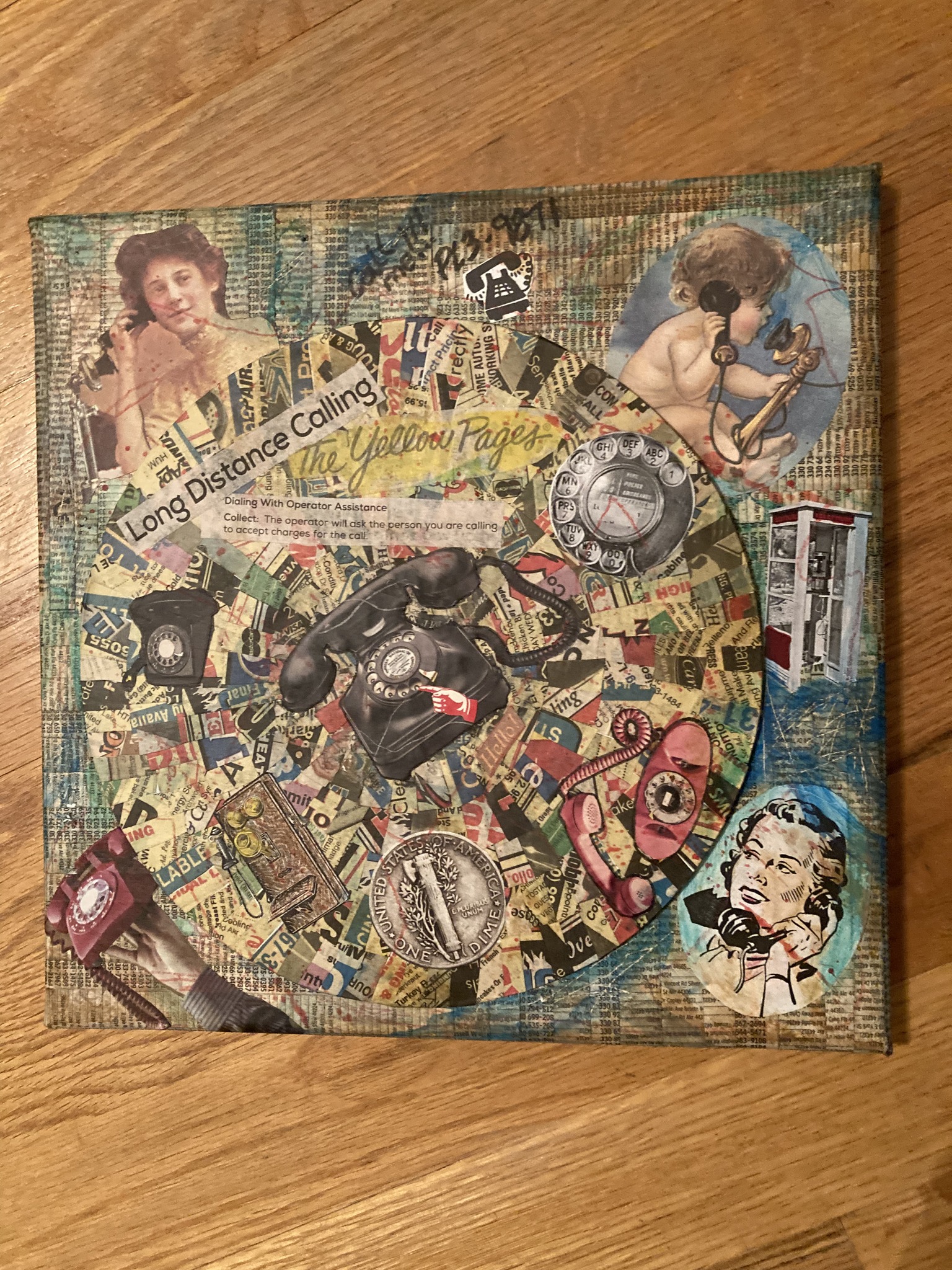 トールペイント作品　COLLAGE トールペイント作品 COLLAGE アトリエThree Hearts トールペイント作品