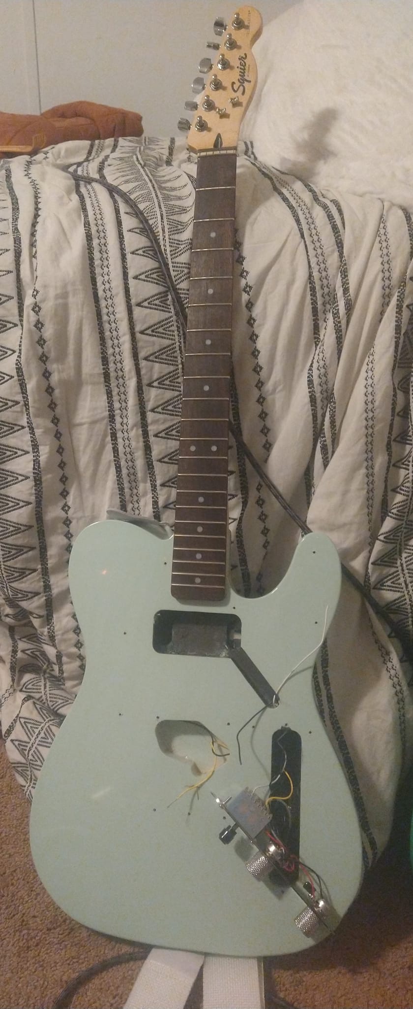 The Squier Tele I use now with Seymour Duncan quarter pound pickup