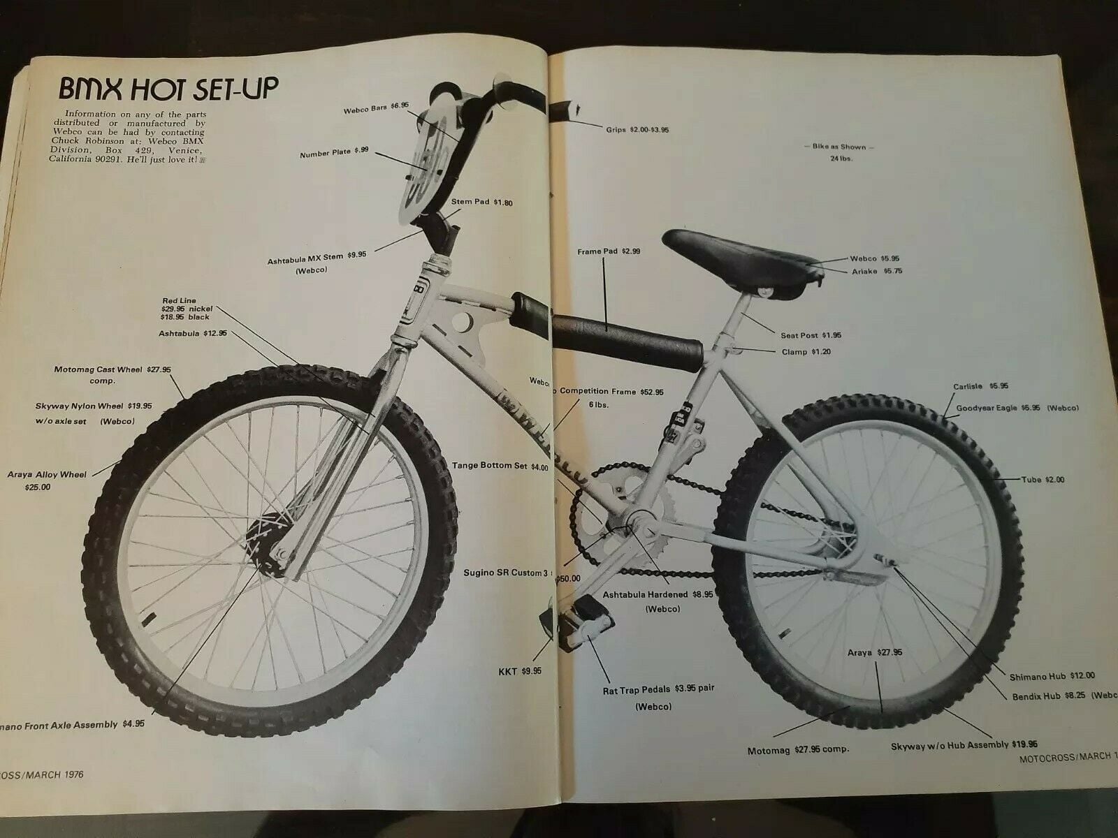 1976 Webco BMX team replica in original blue