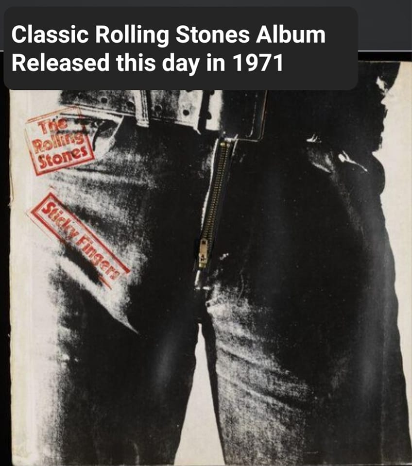 On this day in 1971, The Rolling Stones' 'Sticky Fingers' album