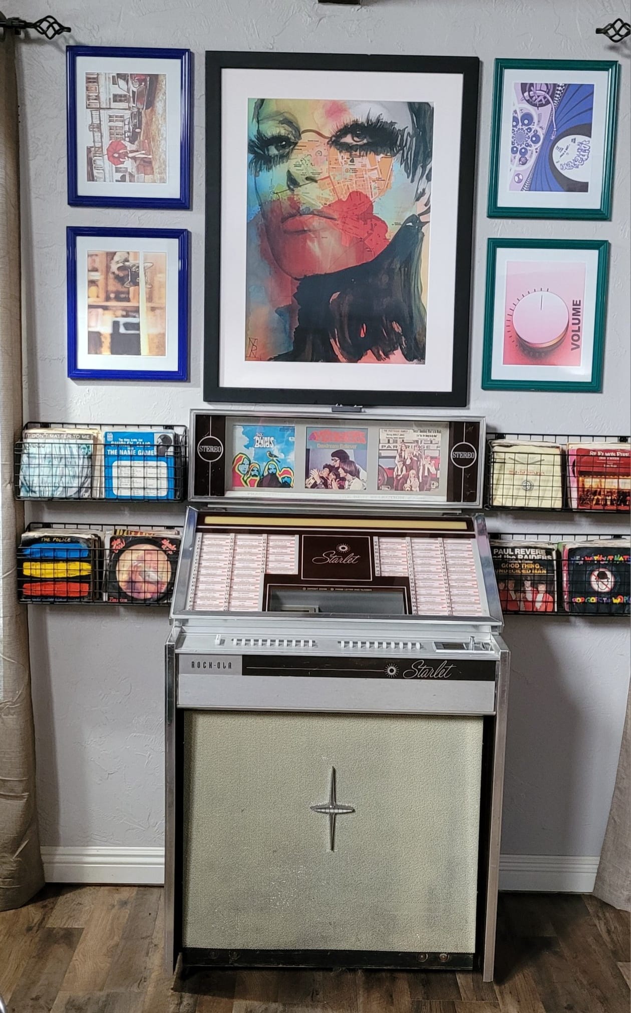 Restored vintage jukebox plays late 60s and 70s songs