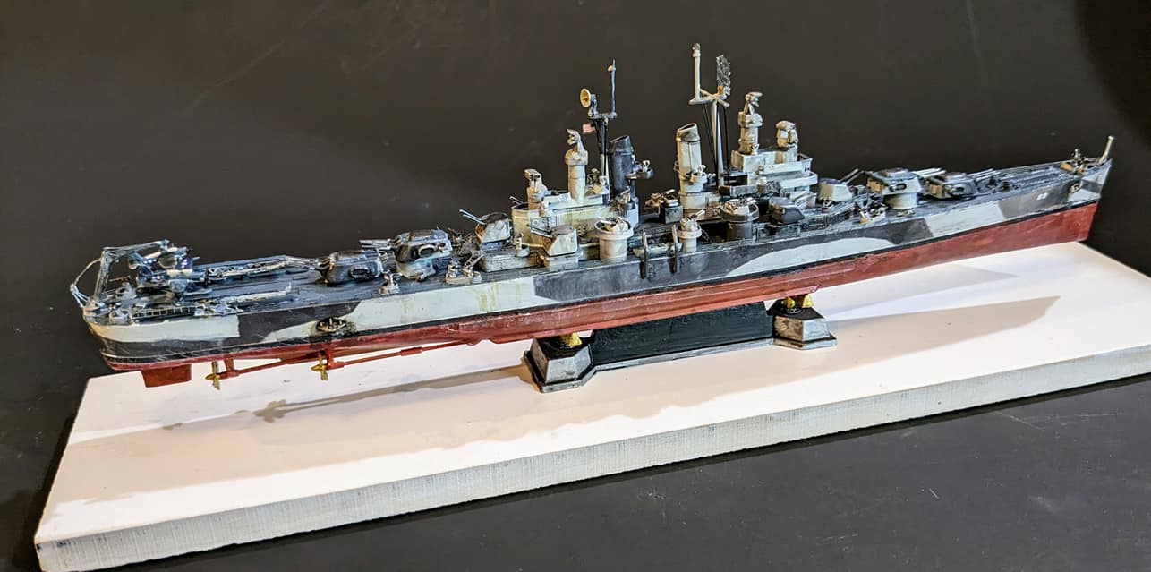 Cleveland-class light cruiser USS Miami 1/700 scale model