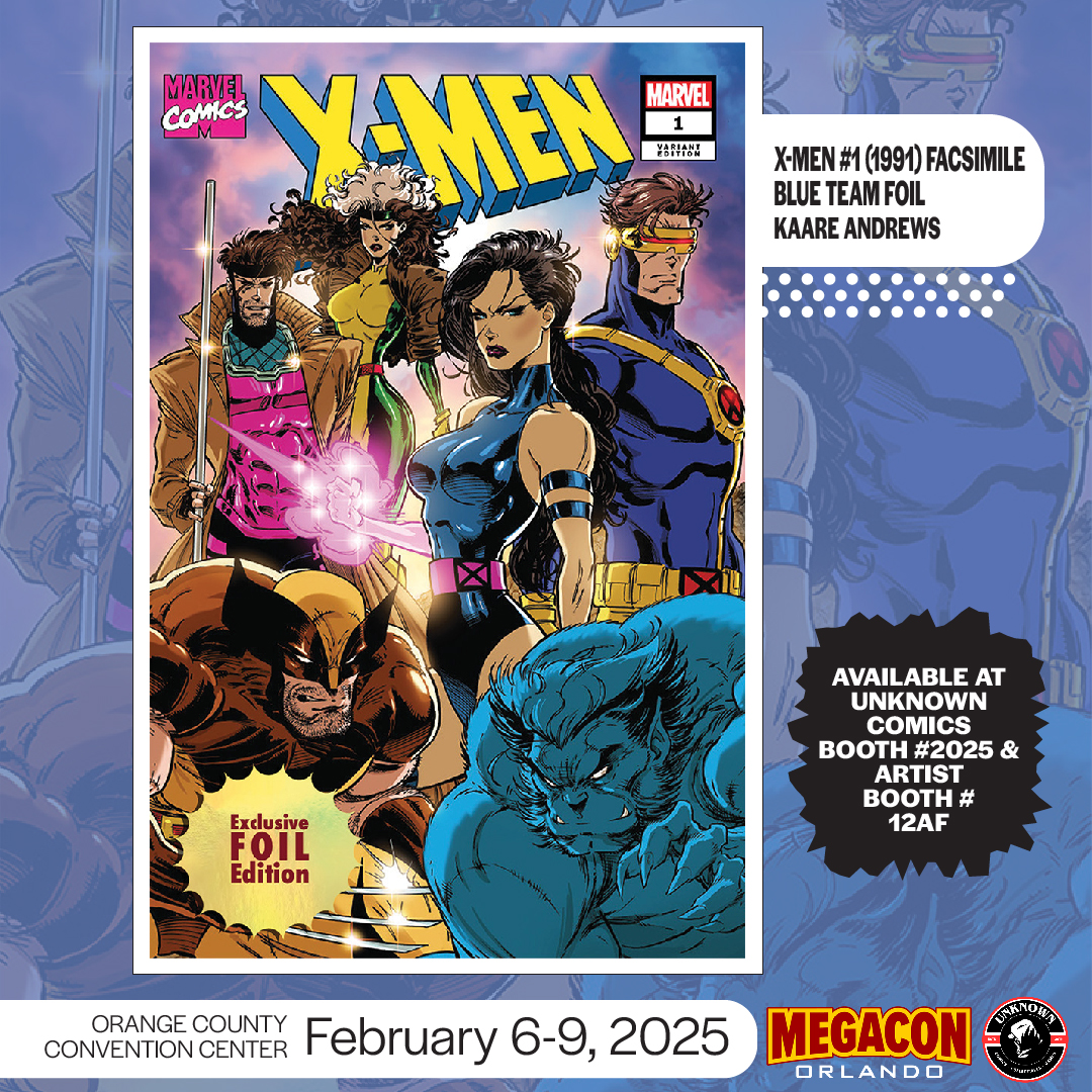 X-MEN #1 (1991) FACSIMILE - BLUE TEAM FOIL The Blue Team Rises