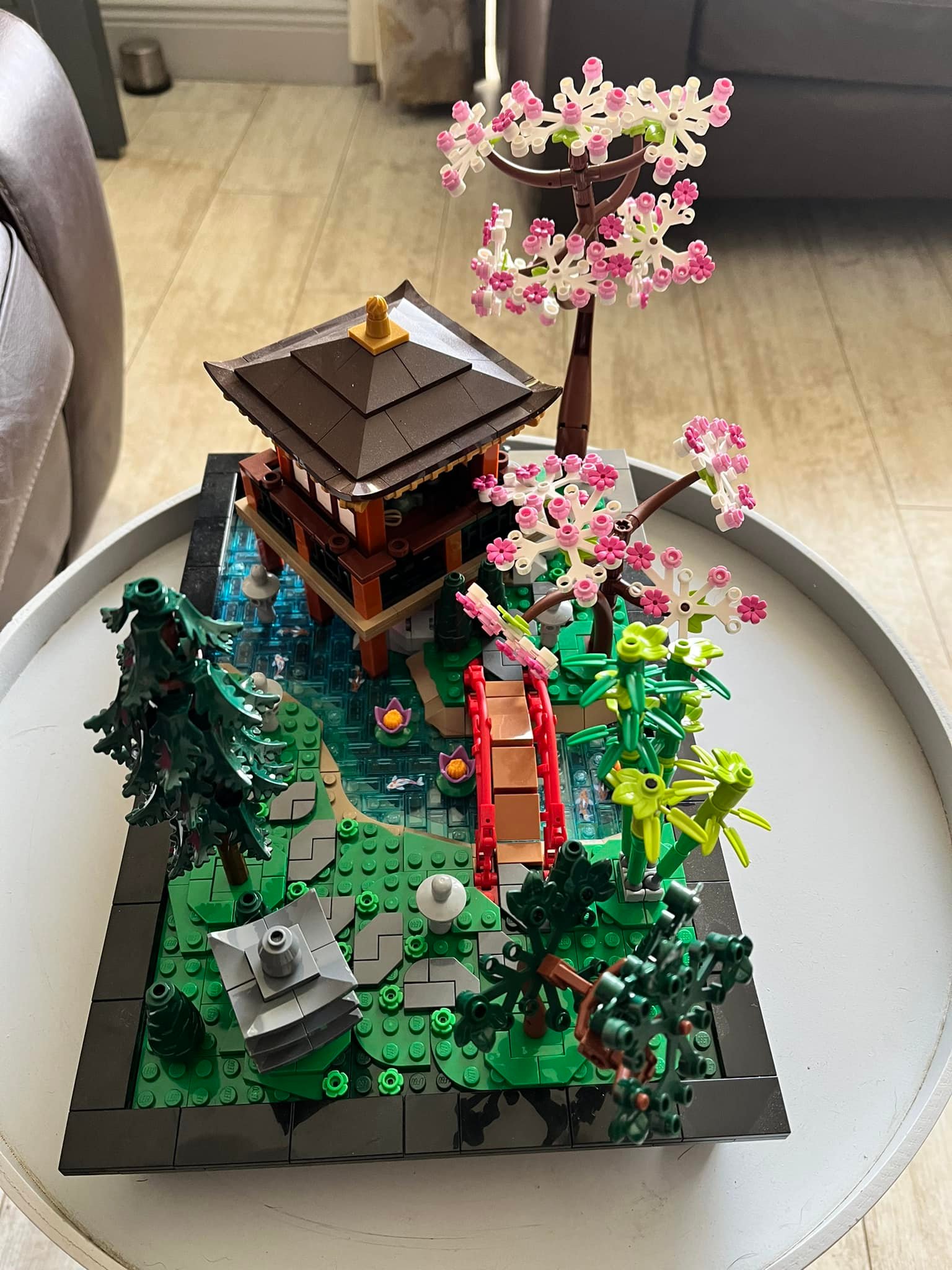 Lego zen garden display for home office