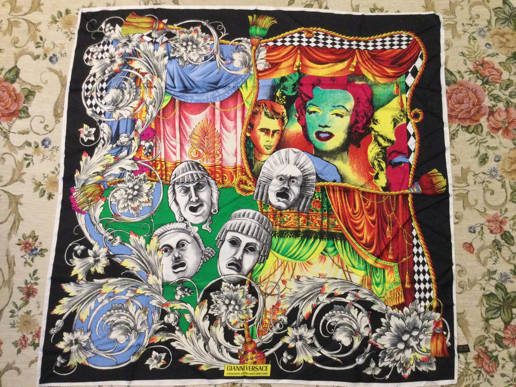 Framing a vintage Gianni Versace silk scarf