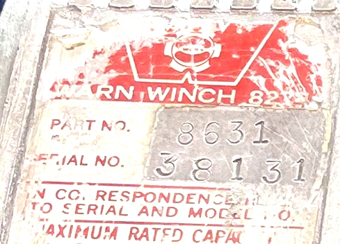 What are the different Warn 8274 part numbers?