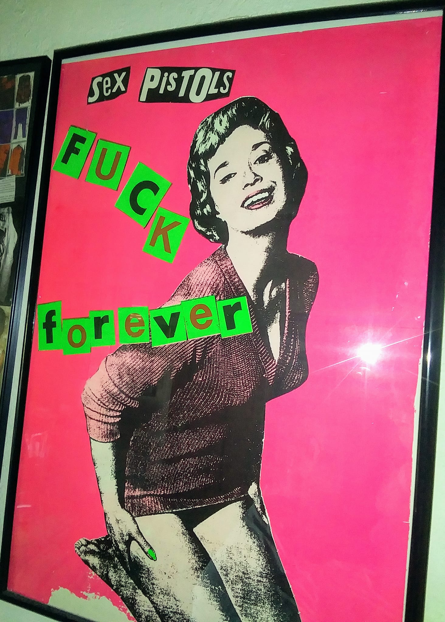 Jamie Reid's iconic Fuck Forever poster. 1986. Created for Jamie