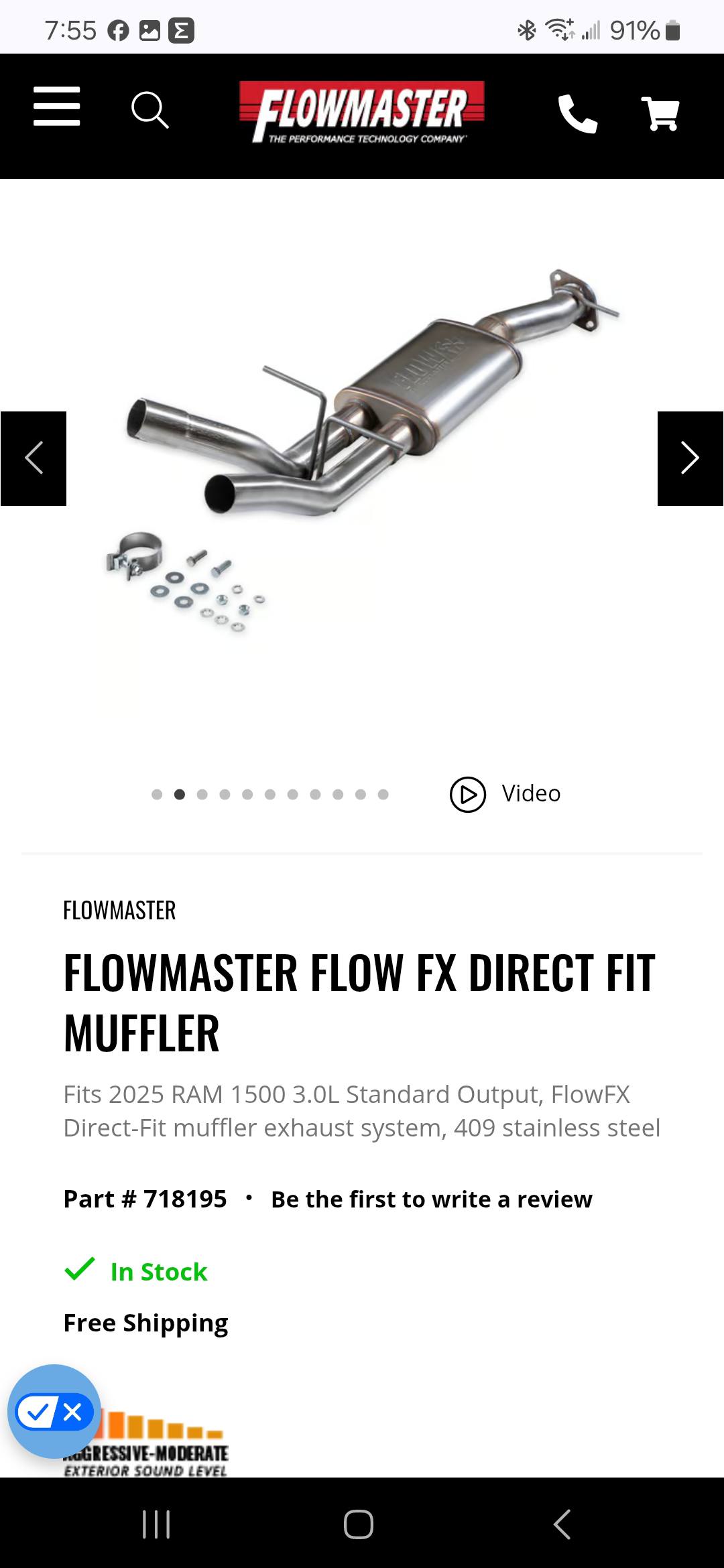Wicked Flow Kamikaze High Performance Exhaust Muffler | 4 Inlet Diameter | Stainless Steel | Lifetime Warranty | Race / Track | KM400