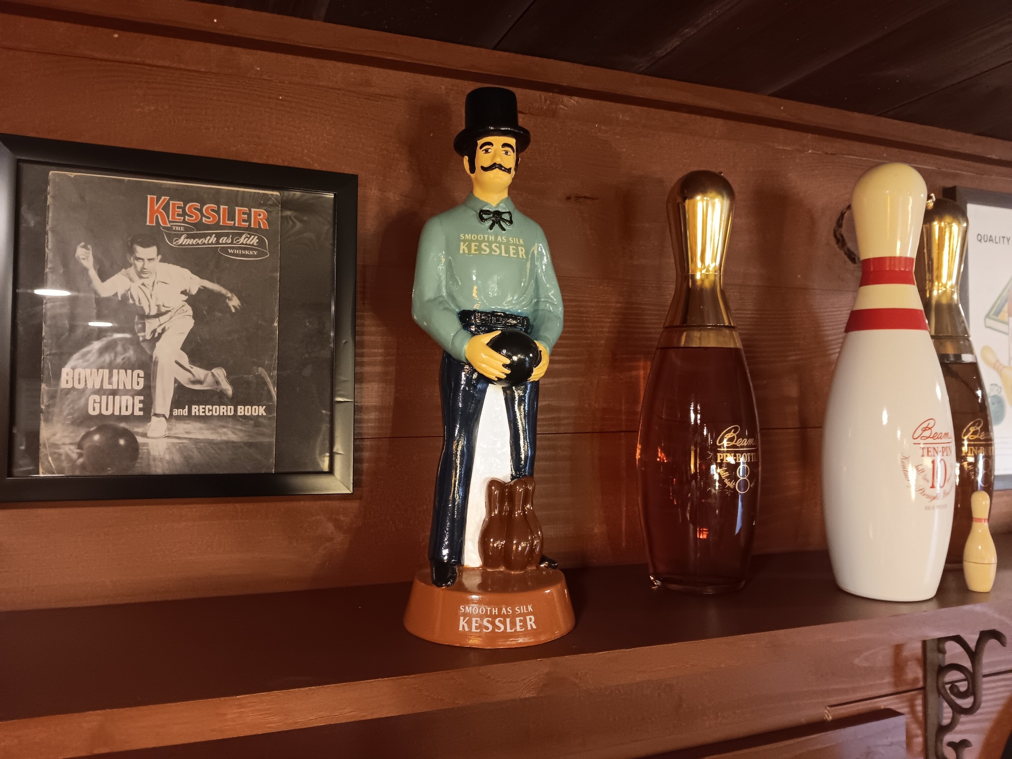 Vintage Kessler, whiskey mirror ideal for the bowling fan 
