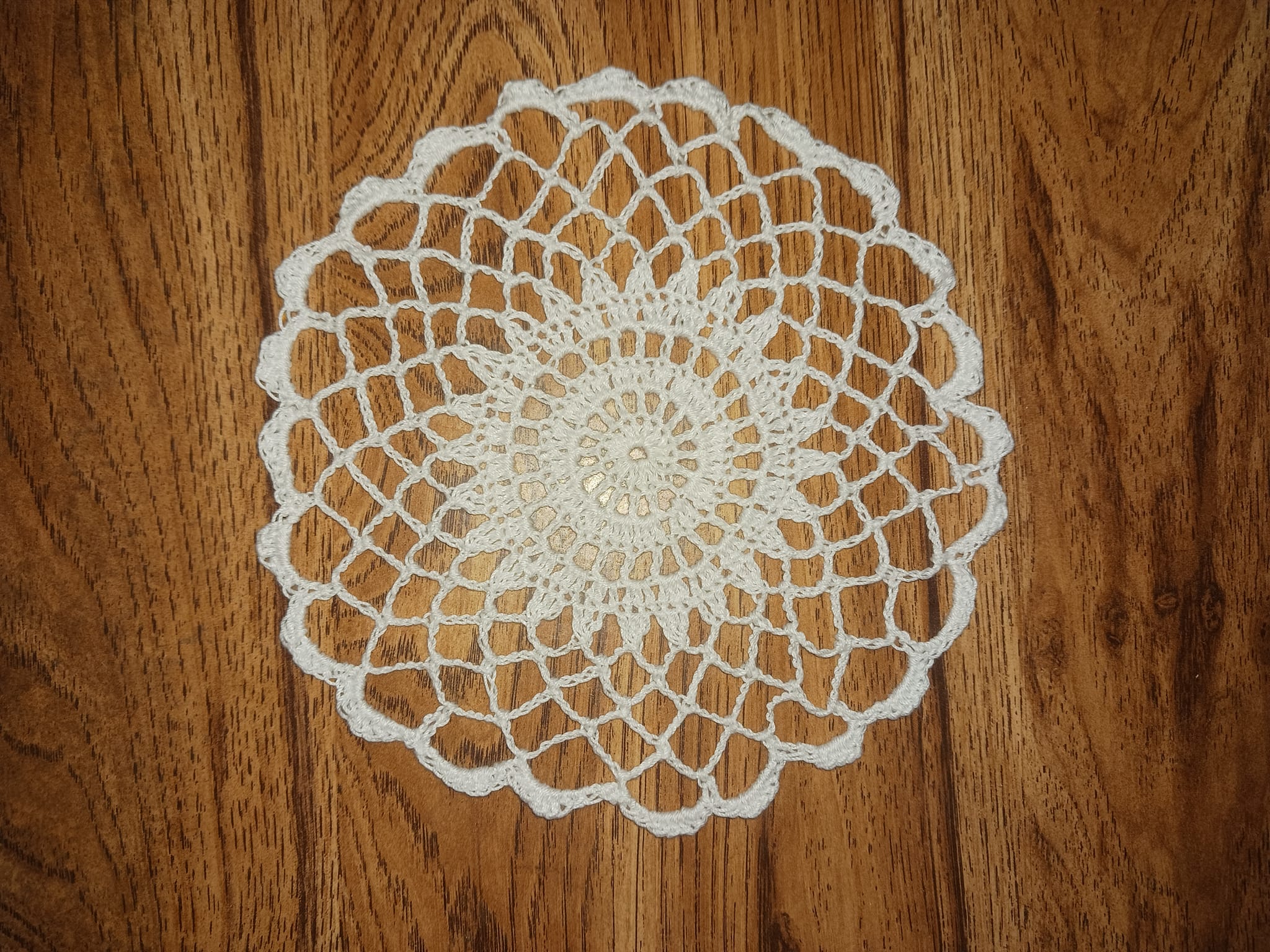 First attempt at 8-point star doily using free vintage crochet pattern