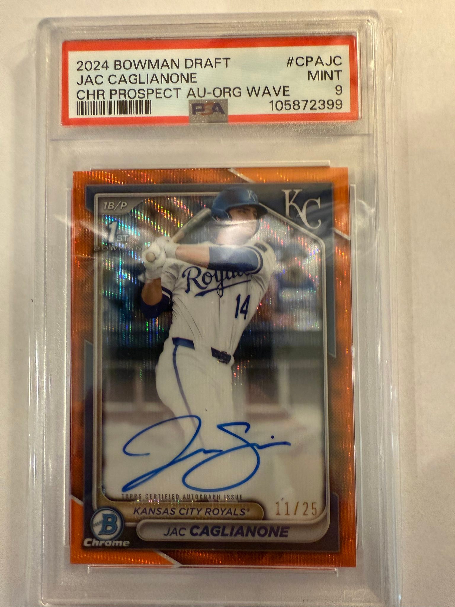 2024 Bowman Chrome Jac Cagliaone card for sale