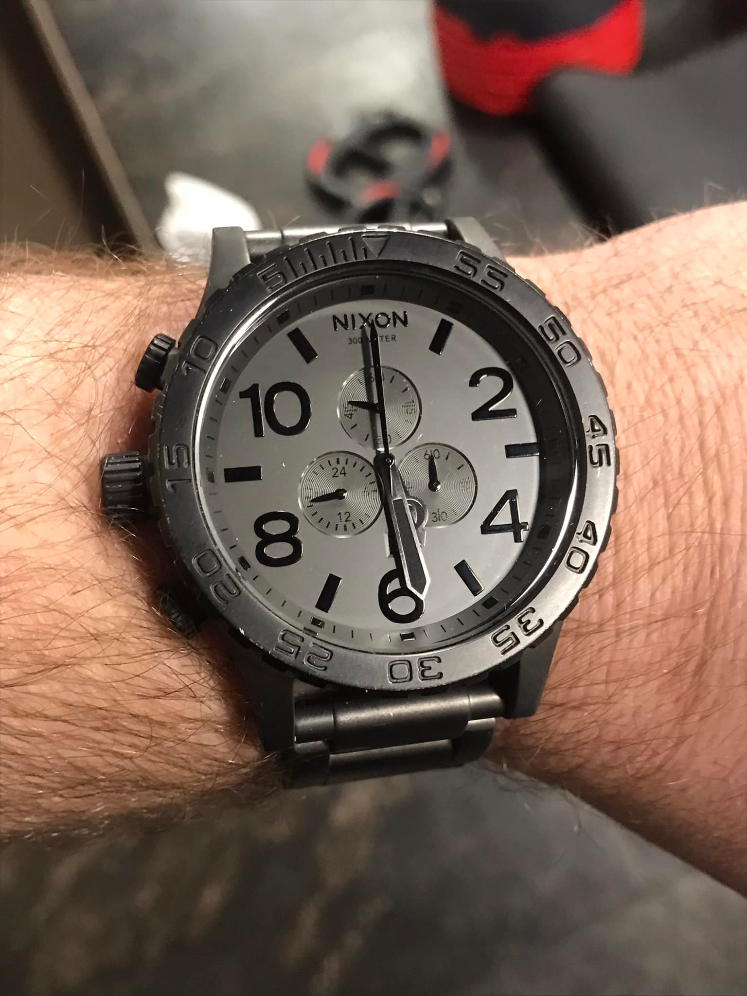 Respect the crown. The iconic 51-30 Chrono in Light Gunmetal/Dark