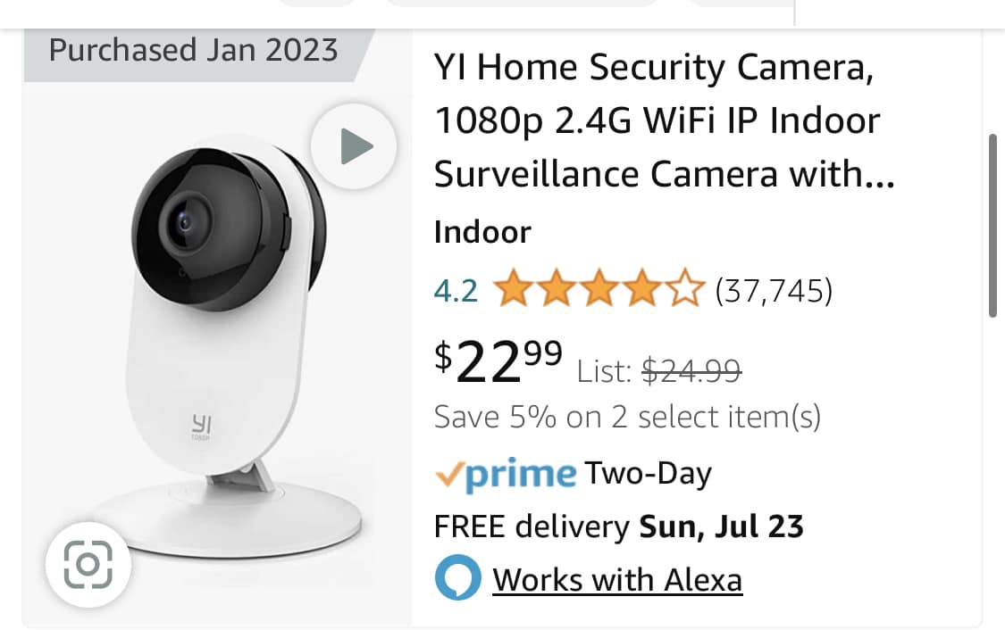 Jual [Expret] Yi 1080p Home Camera CCTV Wifi IP Camera International Version I.1573896647