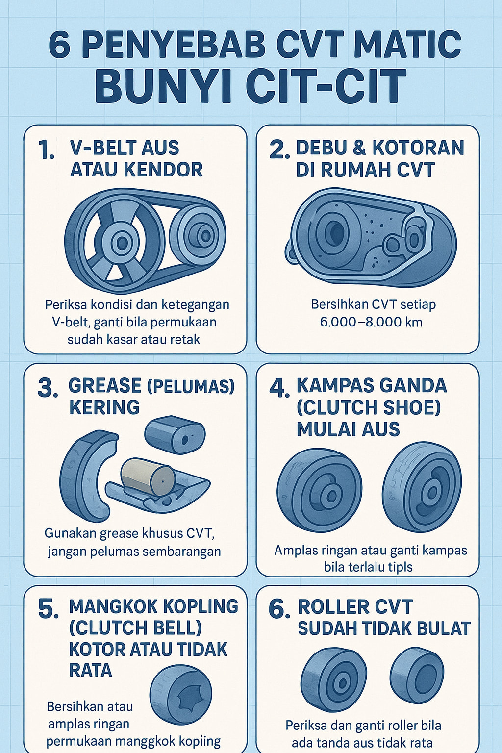 Oto - Penyebab CVT Motor Matic Bunyi Berdecit Pada Saat di Gas Berikut ...