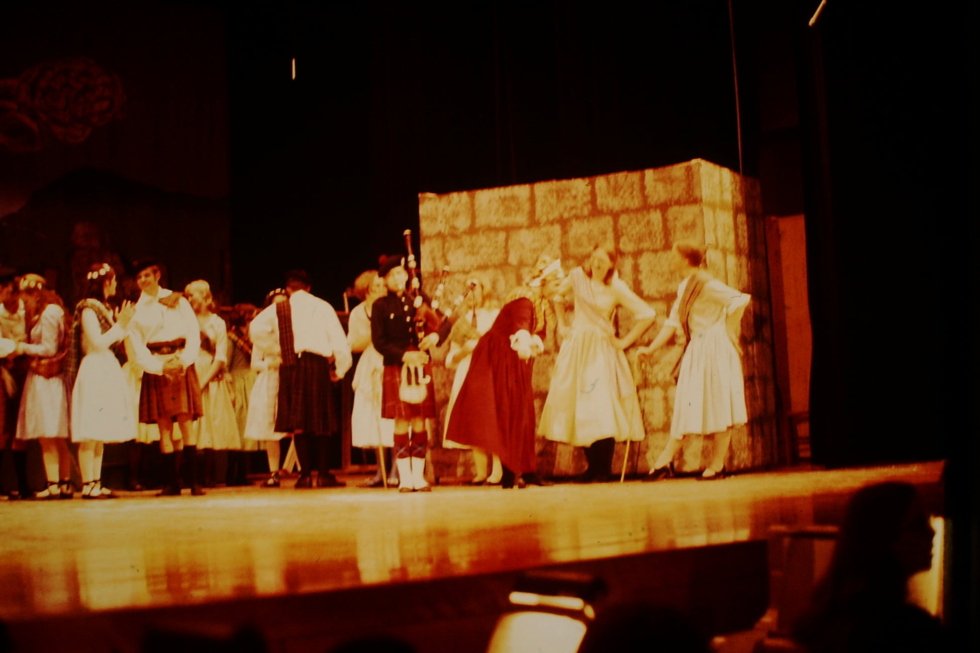 1969 school musical slides from Brigadoon