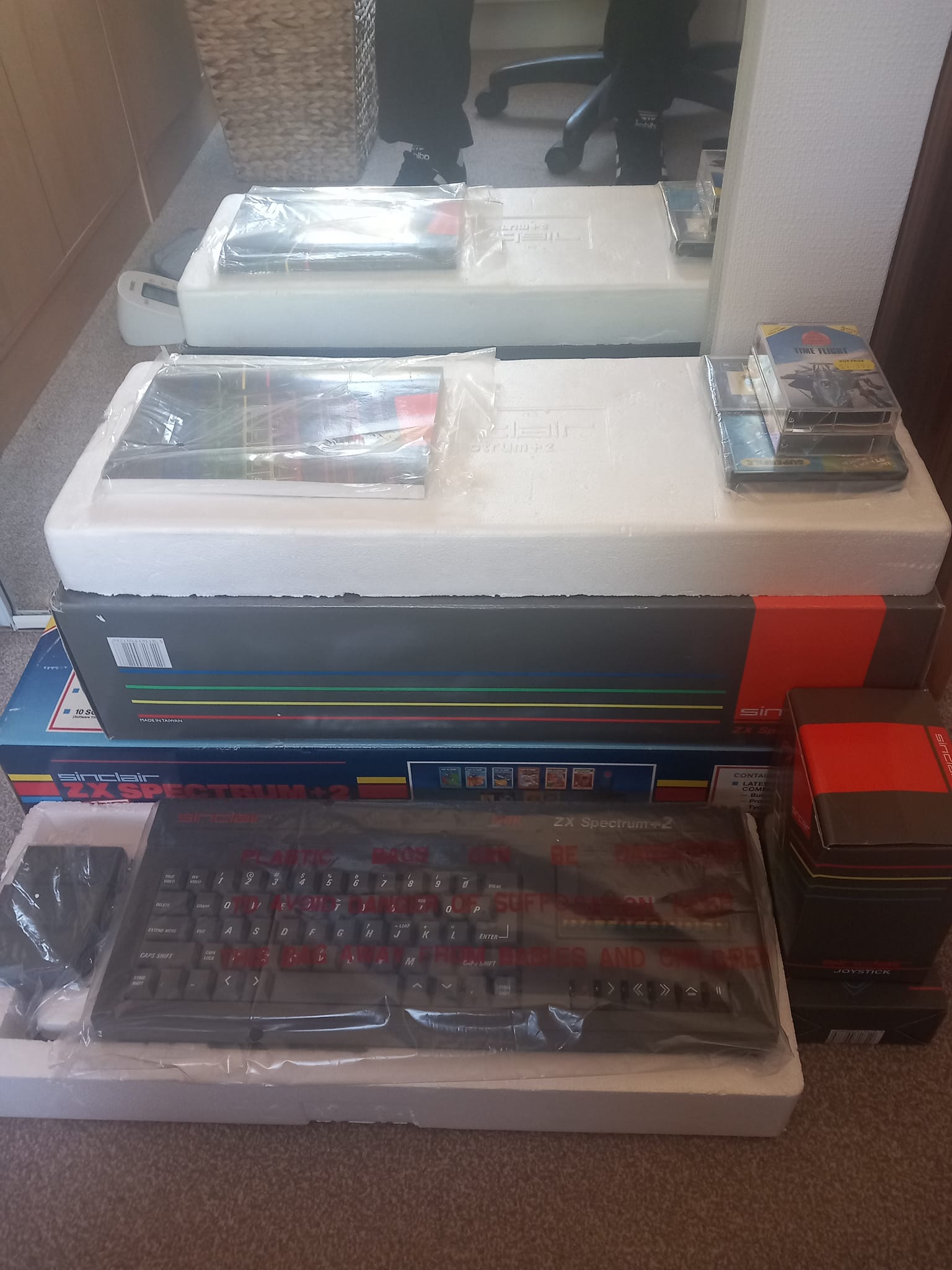 My bit of the 80s.A zx spectrum +2 with all packaging etc.