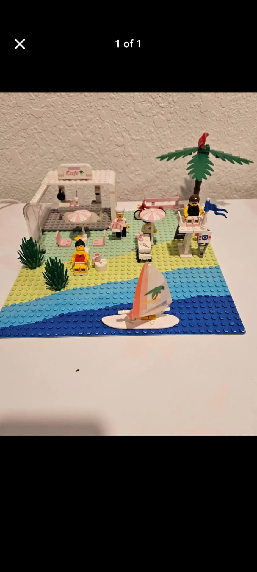 Authentic Lego windsurfer. (Vintage kit from the '90s apparently.)