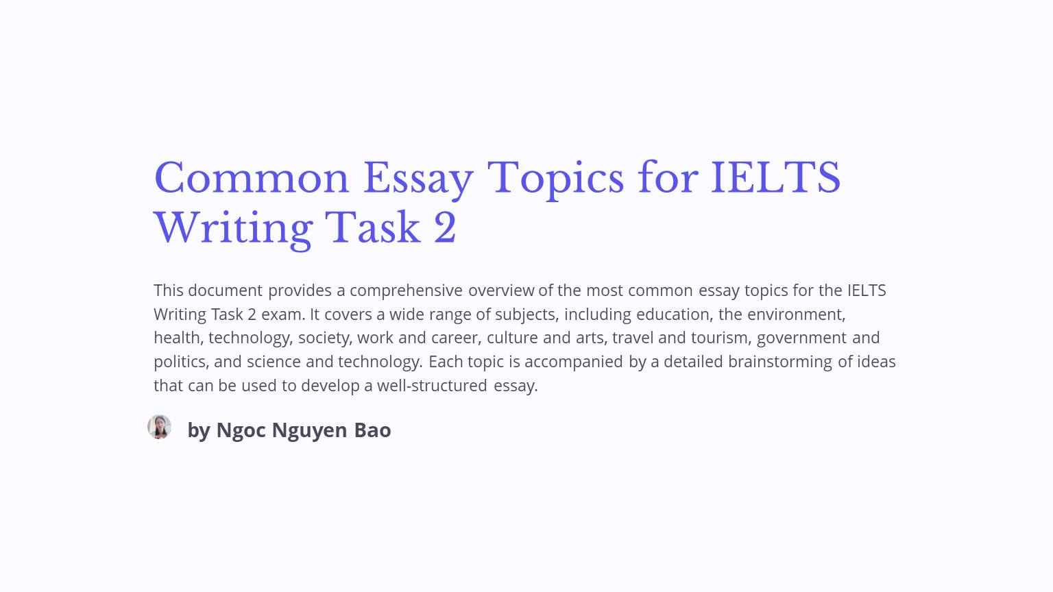 Du học, định cư nước ngoài | 10 topic hay gặp trong IELTS Writing cùng ...
