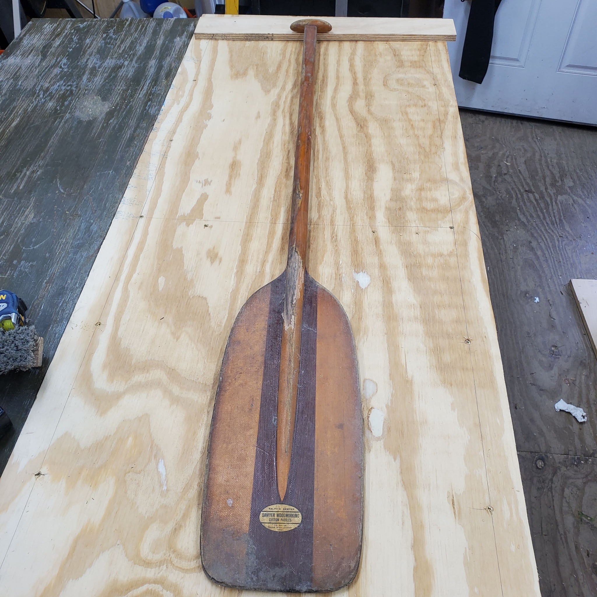 This paddle came to me with a 1980