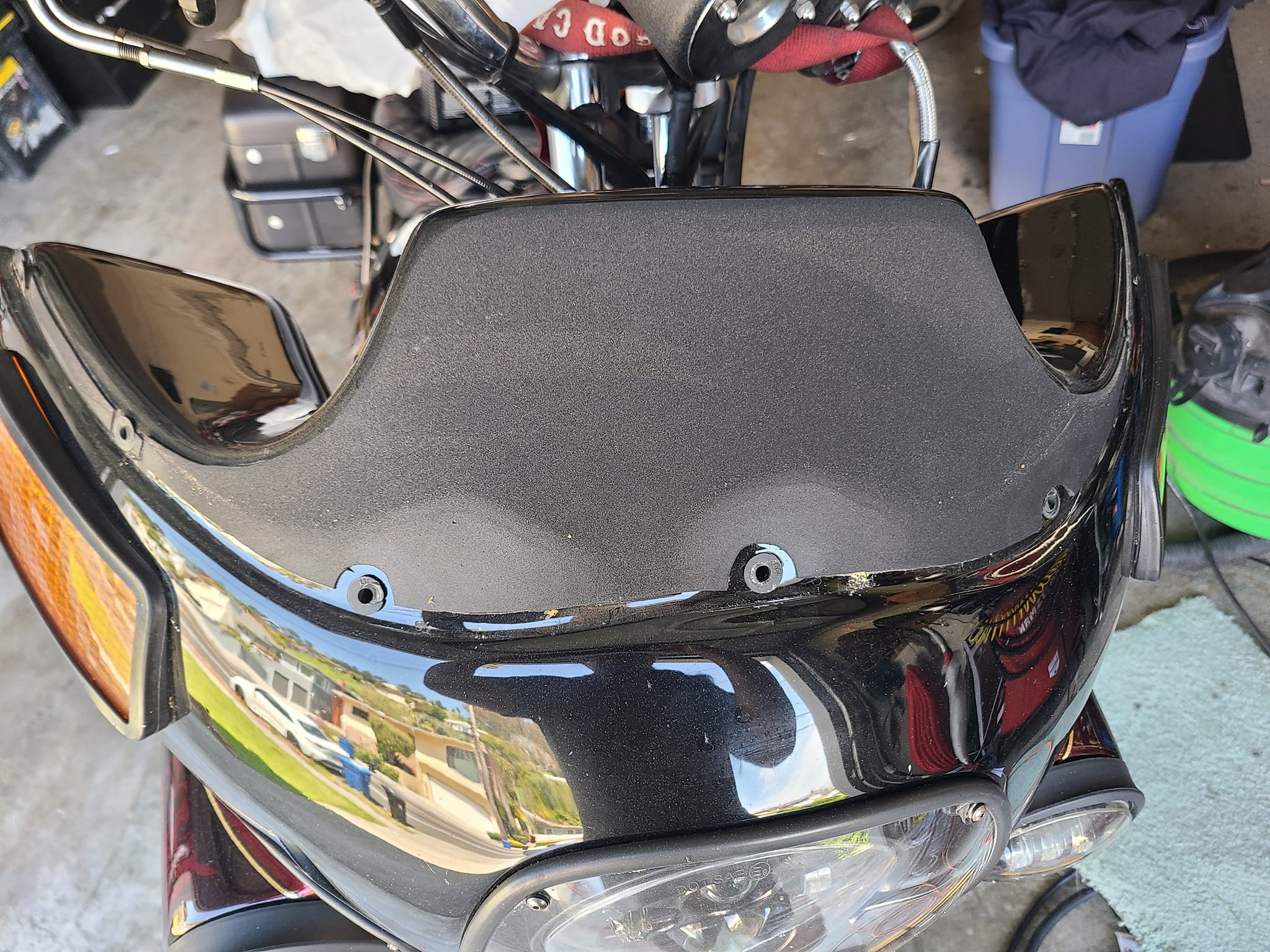 Switching to 11 Clearview windshield on FXR fairing for improved 