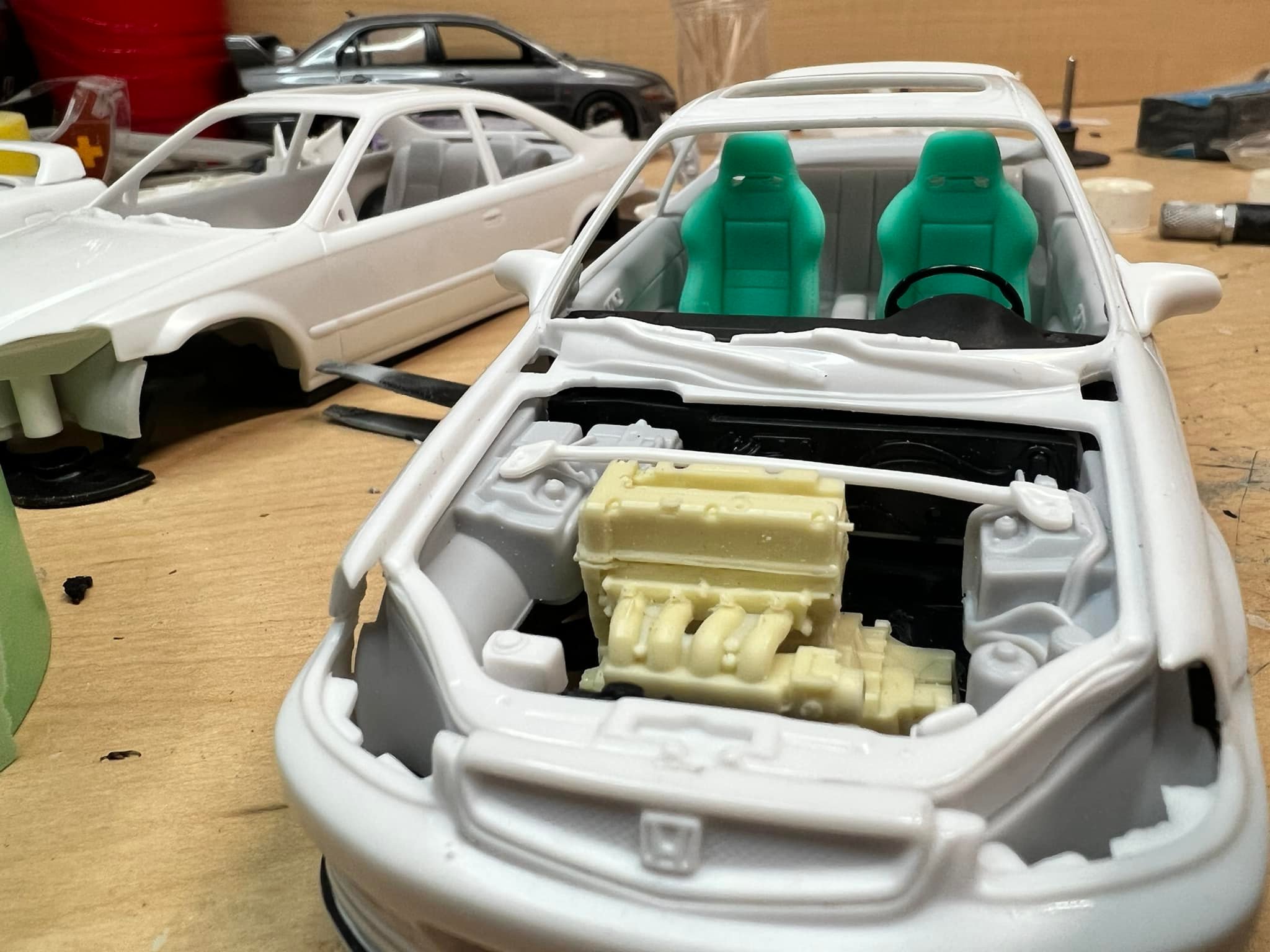Honda Civic coupe + model,Revell scale 1:25👋