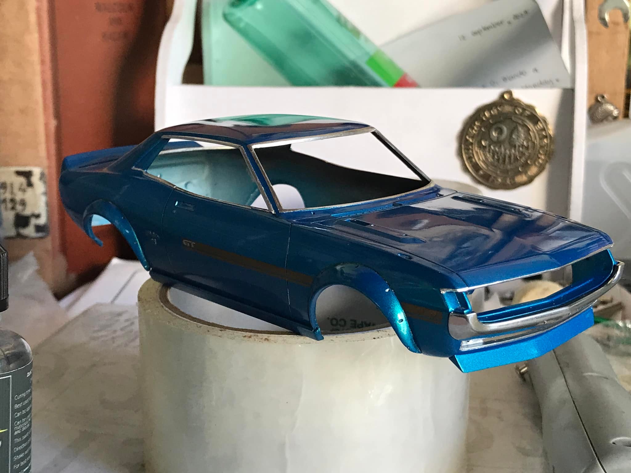 Hasegawa Toyota Celica TA22 model with superb Zurc chrome paint