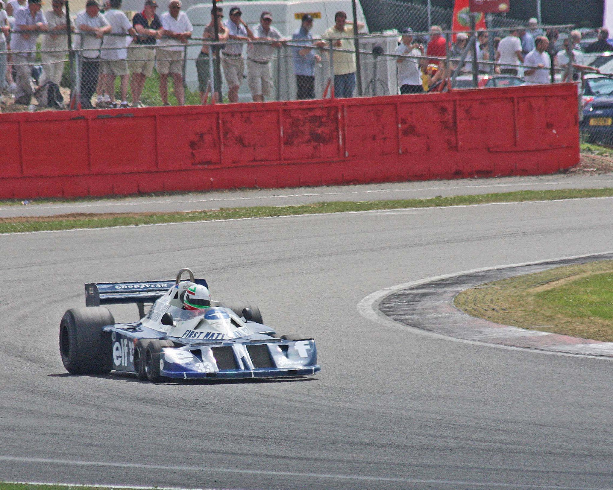 Year 1976 First testings of the Tyrrell P34 at Silvestone, still