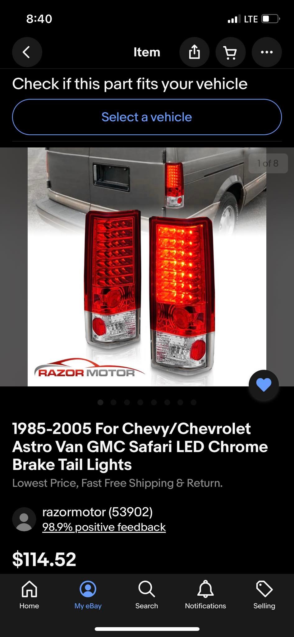 SPYDER LED Tail Lights for Chevrolet Astro 1985-2005 657896559664