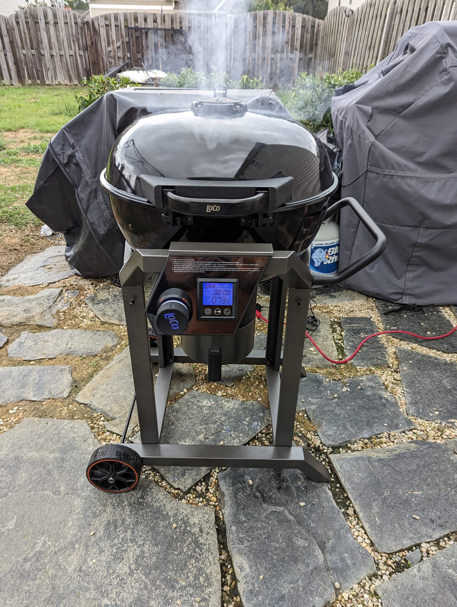 coolabah outdoor mini kettle bbq Charcoal The chrome Outdoor Gourmet 18 in Charcoal