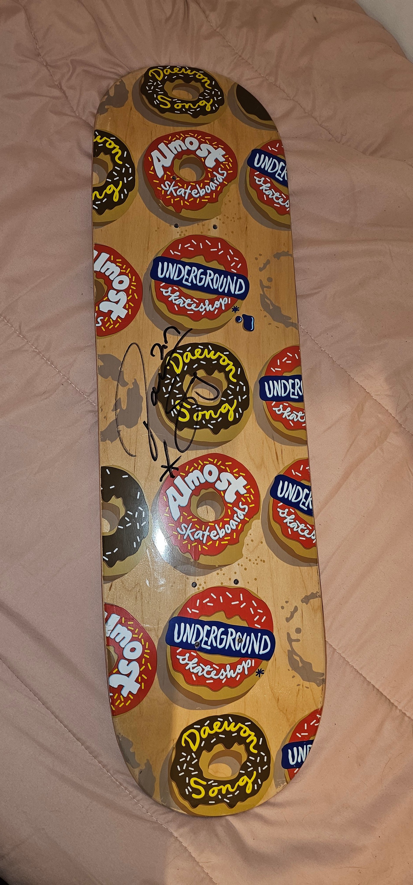 Rare signed Daewon Song skateboard