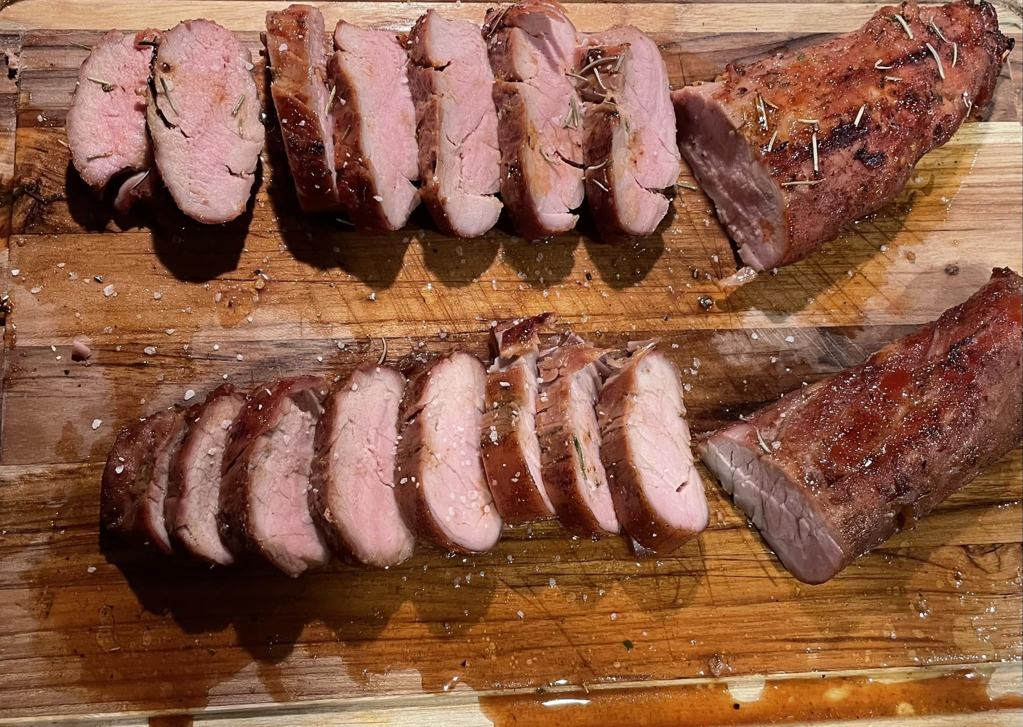Grilled pork tenderloins at 375 for 30 min