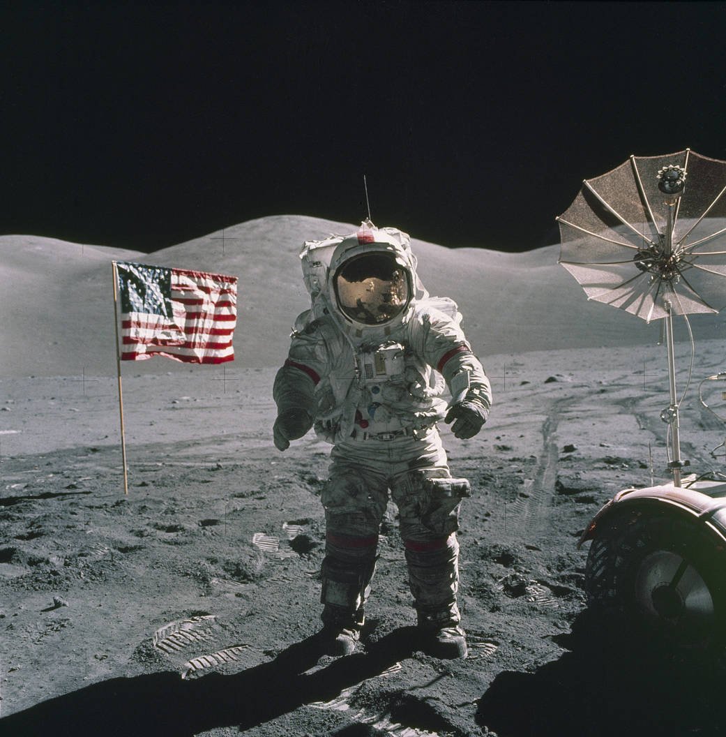 Apollo 17 mission on the moon's surface in December 1972