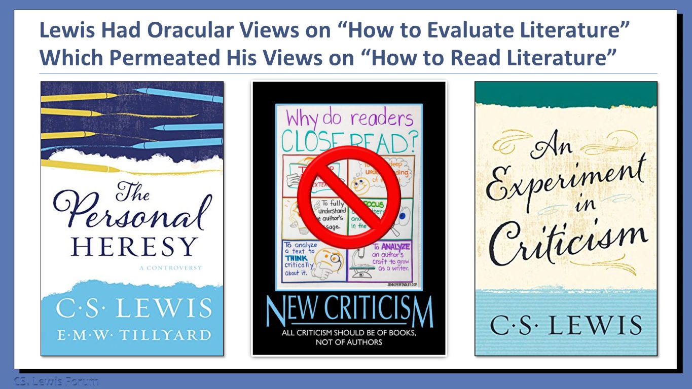 I just finished reading Lewis' Experiment in Criticism and I admit