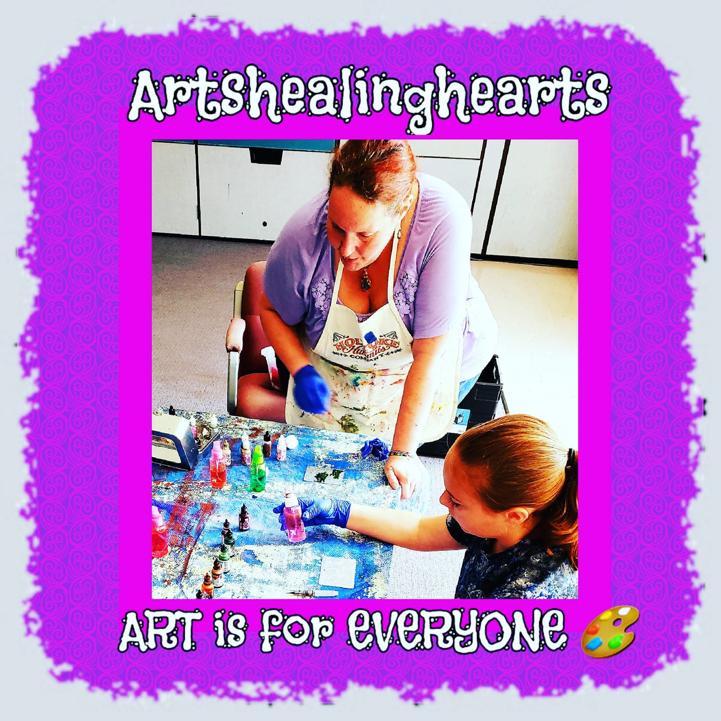 Therapeutic art class with Emerson House residents
