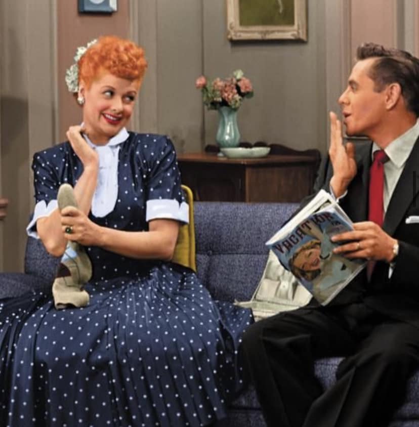 lucille ball blue polka dot dress In the episode Breaking the Lease 90s Outfit Dress To