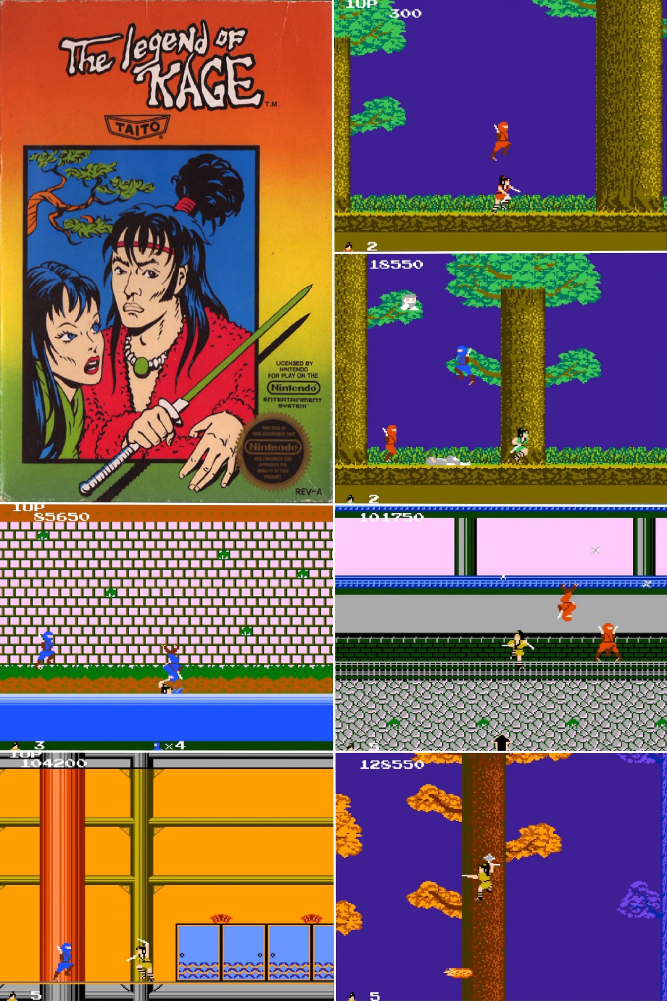 Legend of Kage on NES, great ninja game