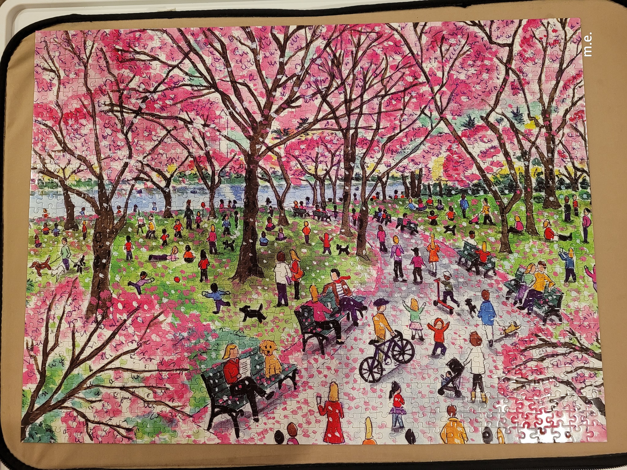 Cherry blossoms 1000-piece puzzle completed
