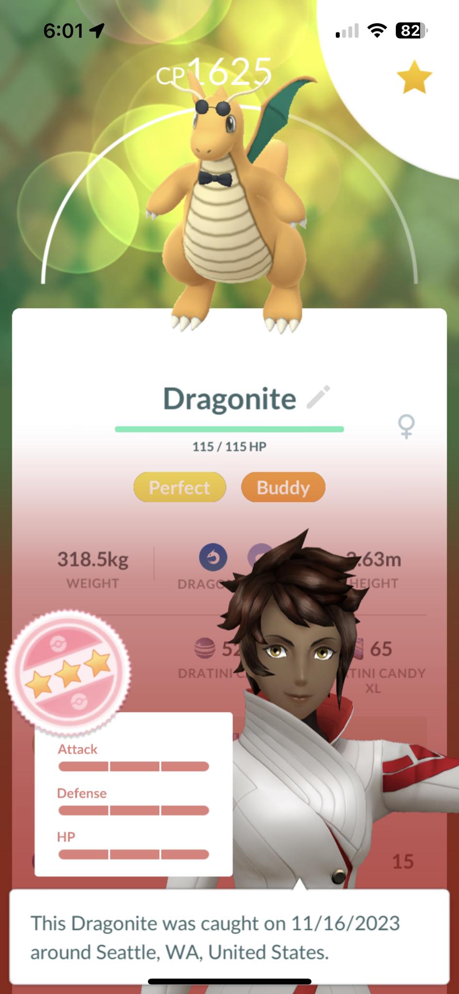 TRADE Su Pok&eacute;mon Go: Shiny Minccino Con Occhiali Alla Moda (20 Stardust)