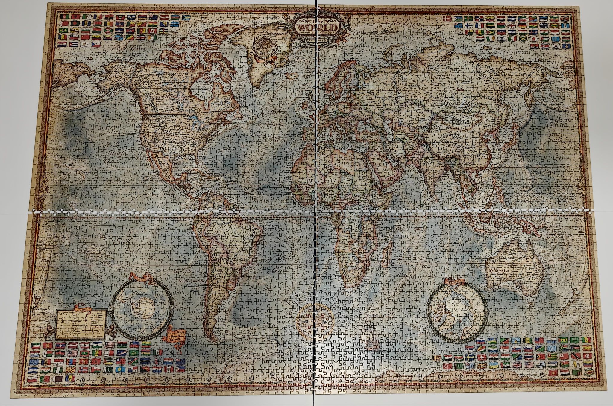 Educa's The World Map 4000 pieces jigsaw completed in a month