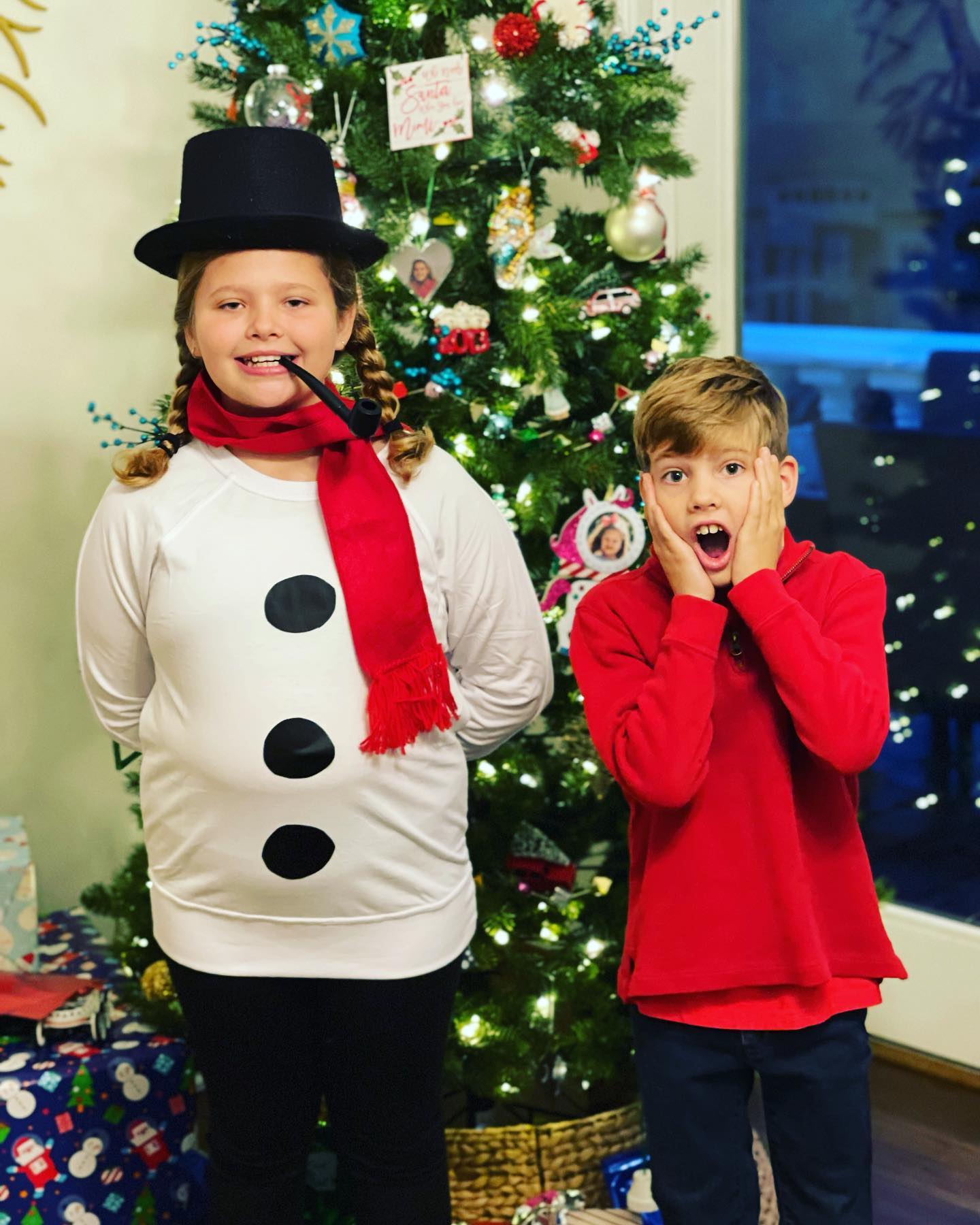 holiday movie character dress up day Hudson's favorite costume light blue evening gown