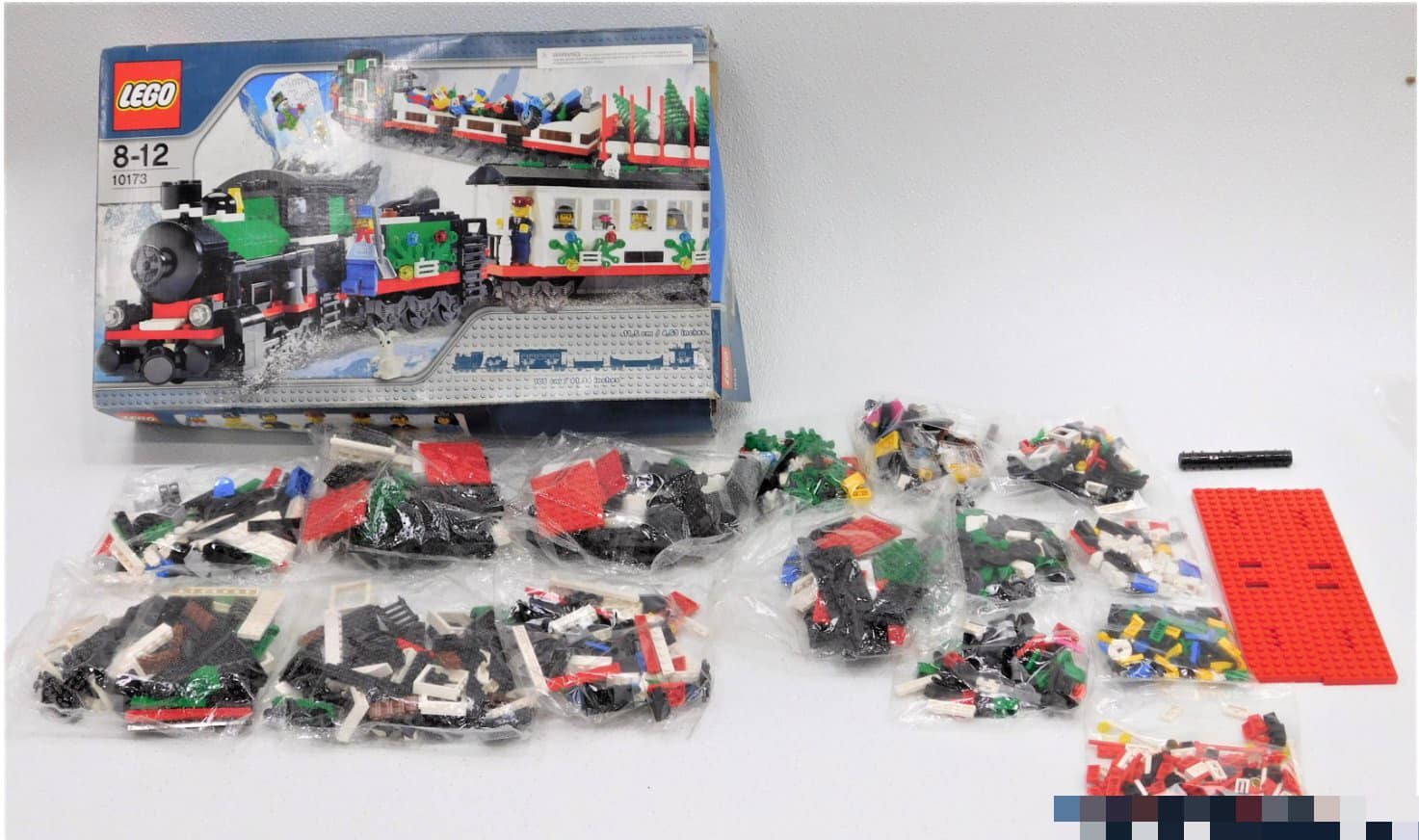 What are the parts bags in Lego Christmas Train 10173?