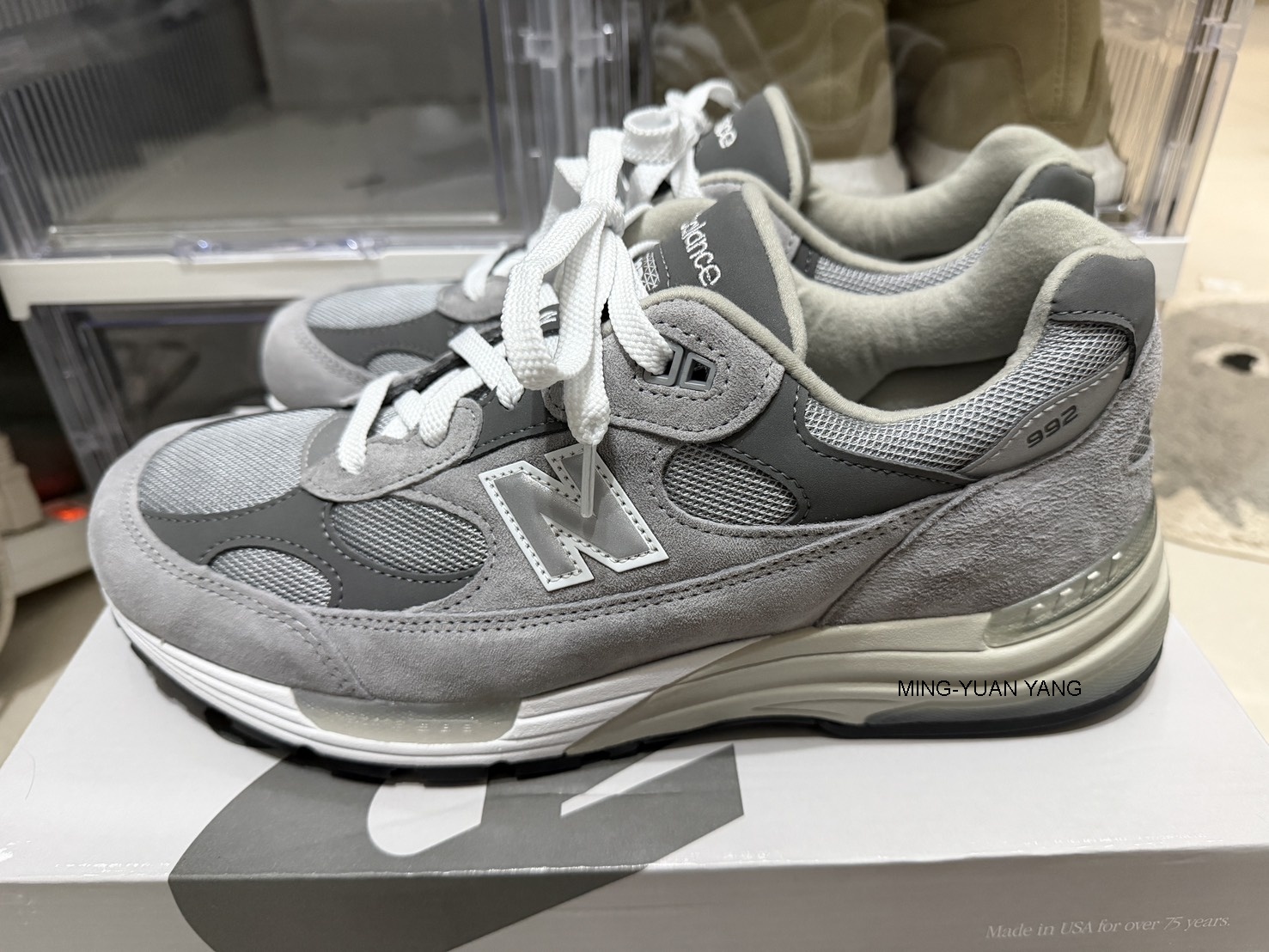 目的】：出售【商品】：New Balance 992 U992GY 【尺寸】：US10.5 28.5 