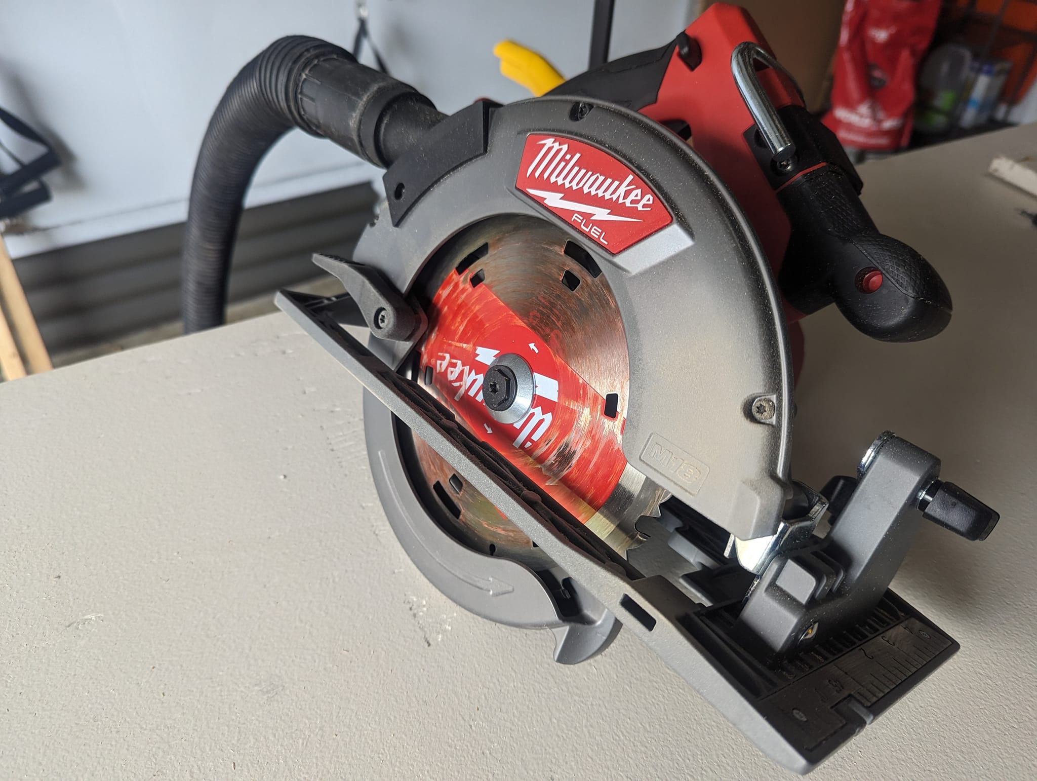 Dustless Technologies -DustBuddie Universal Dust Shroud for 7-1/4 Inch Worm Drive Circular Saws Used for Dust Collection, Circular Saw Vacuum Attatchm Dust Collection - Circular Saws - The Home Depot