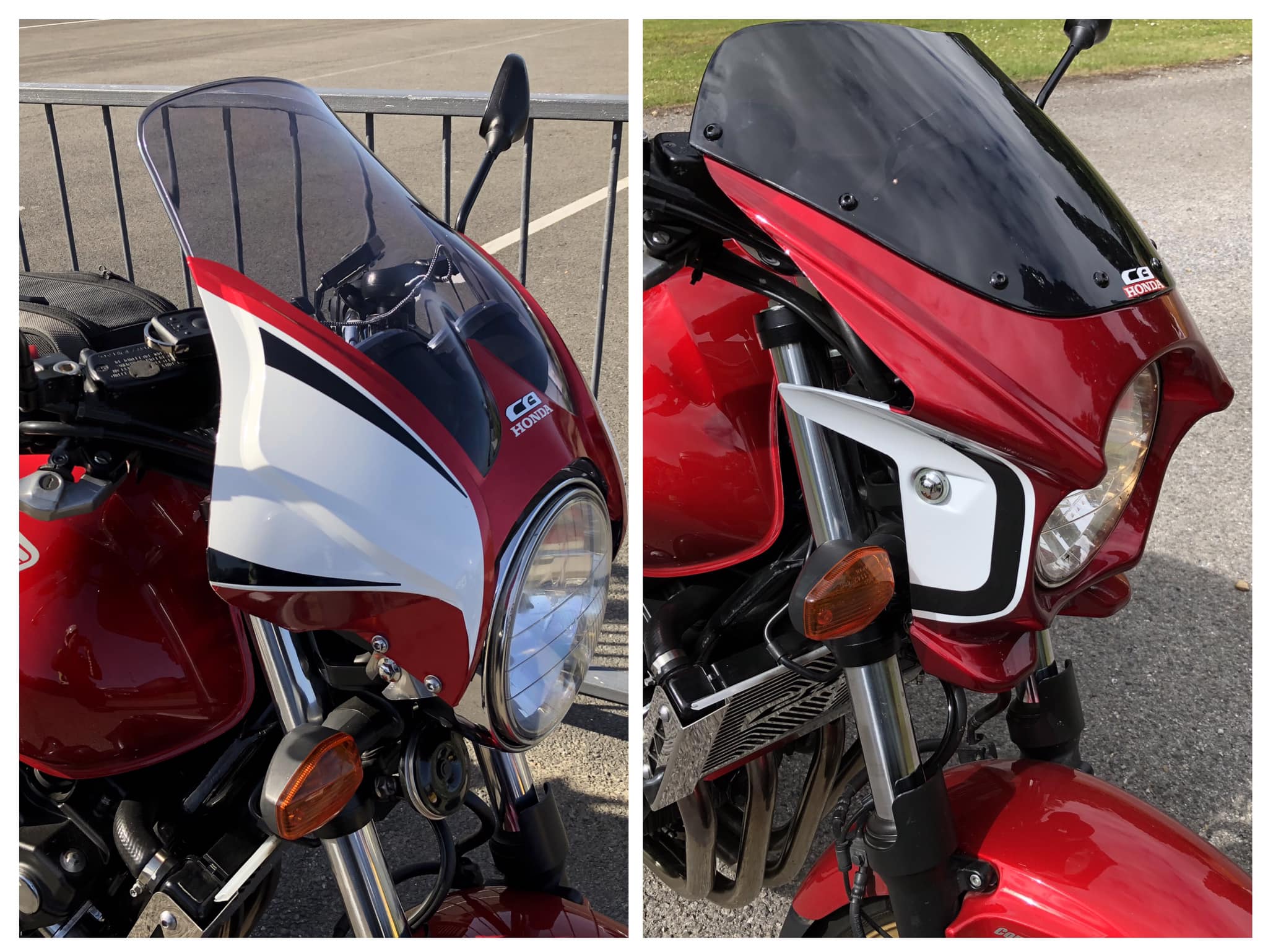 Honda CB400 Super Four with new project blaster screen