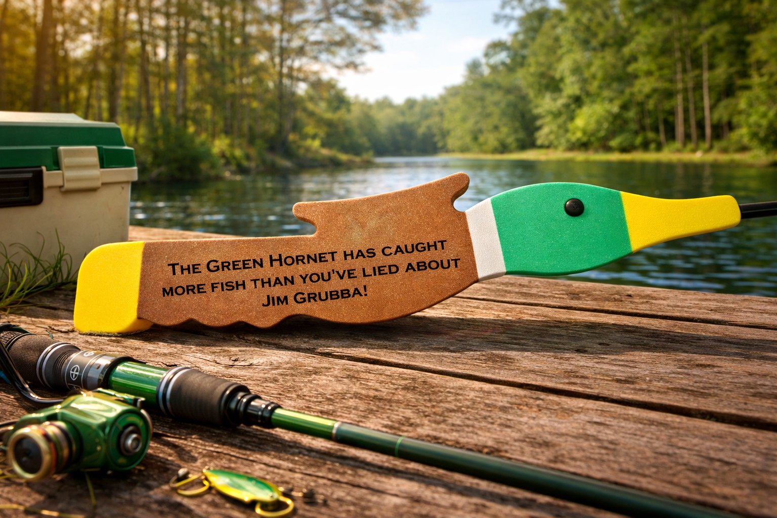 duck ice fishing pole Sonny Bashore Jigging Stick with Metal Jig (#5038) and you get wet doing any depth adjustments A fun, nostalgia-filled Green Hornet