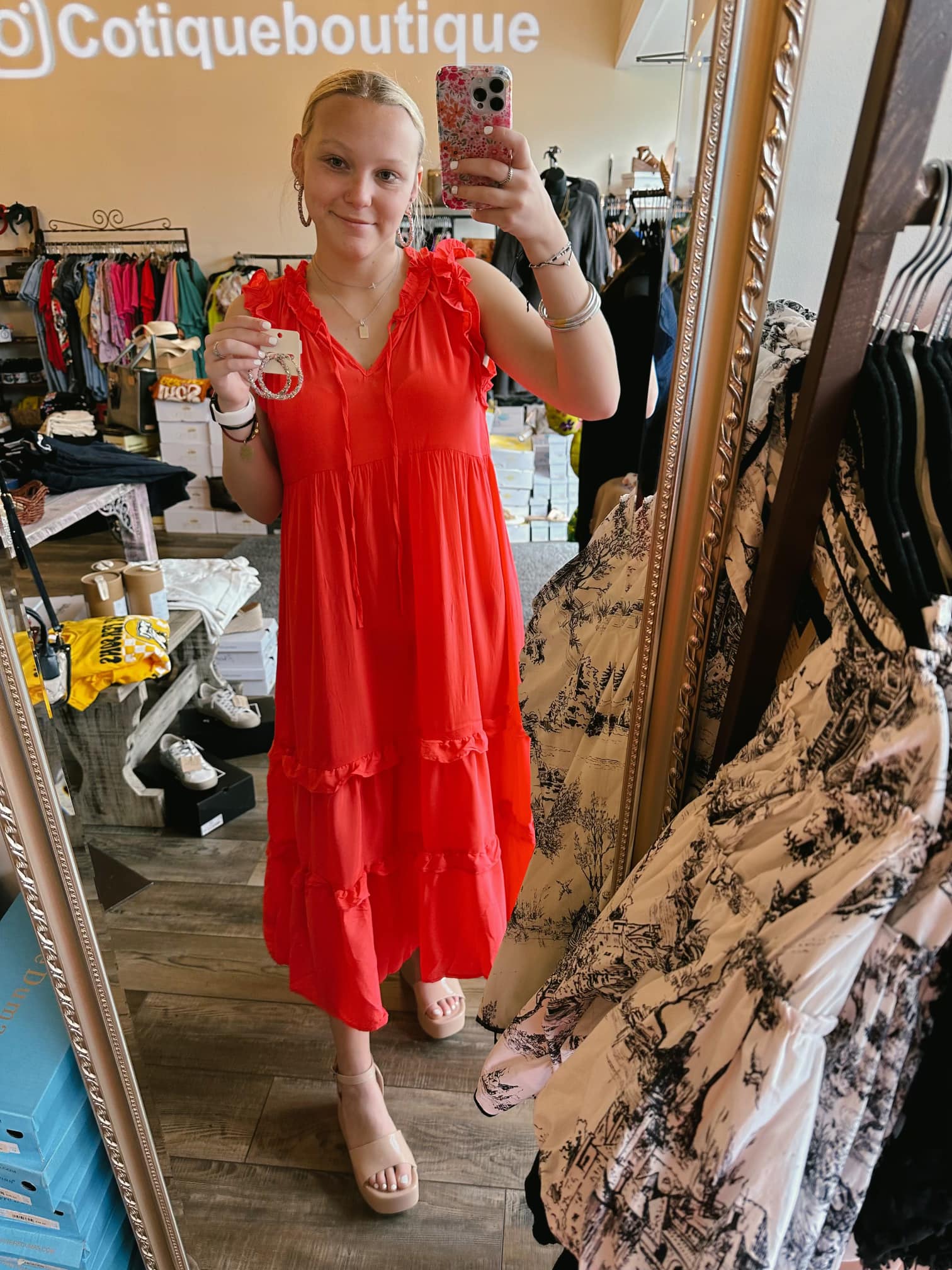 We are throwing all the fits for the rest of the summer!! Summer isn't over yet! Stop in and pick up one of our many cute dresses to take home!